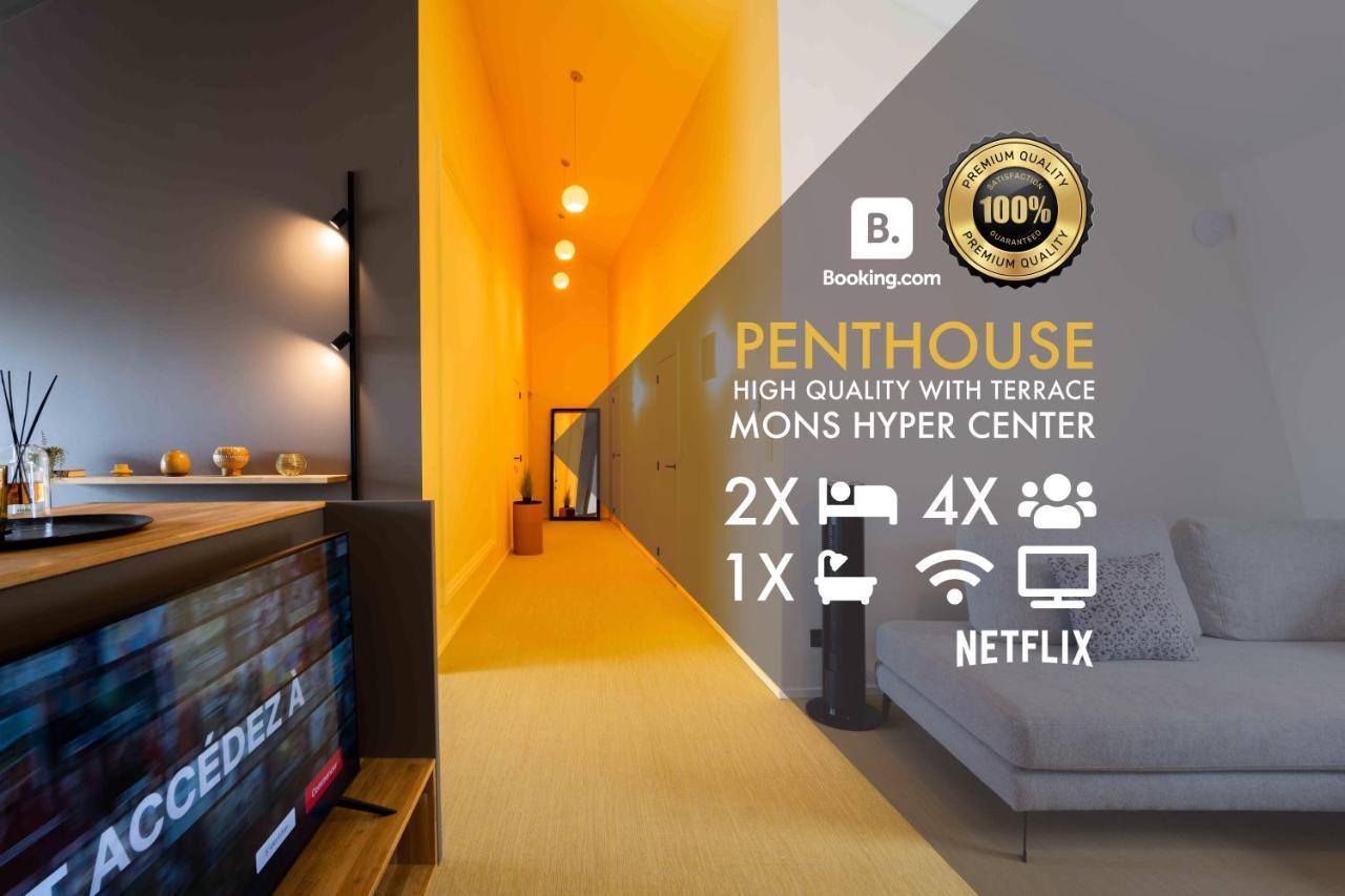 Luxury Penthouse & Terrace - Mons City Center Экстерьер фото